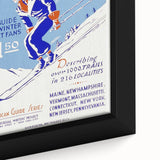 Vintage Skiing in the East Poster – Retro Winter Travel Art
