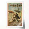 Vintage Airship Poster – Retro Musical Comedy Travel Art