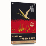 Vintage Wildlife Poster – Retro Save Our Wildlife Travel Art