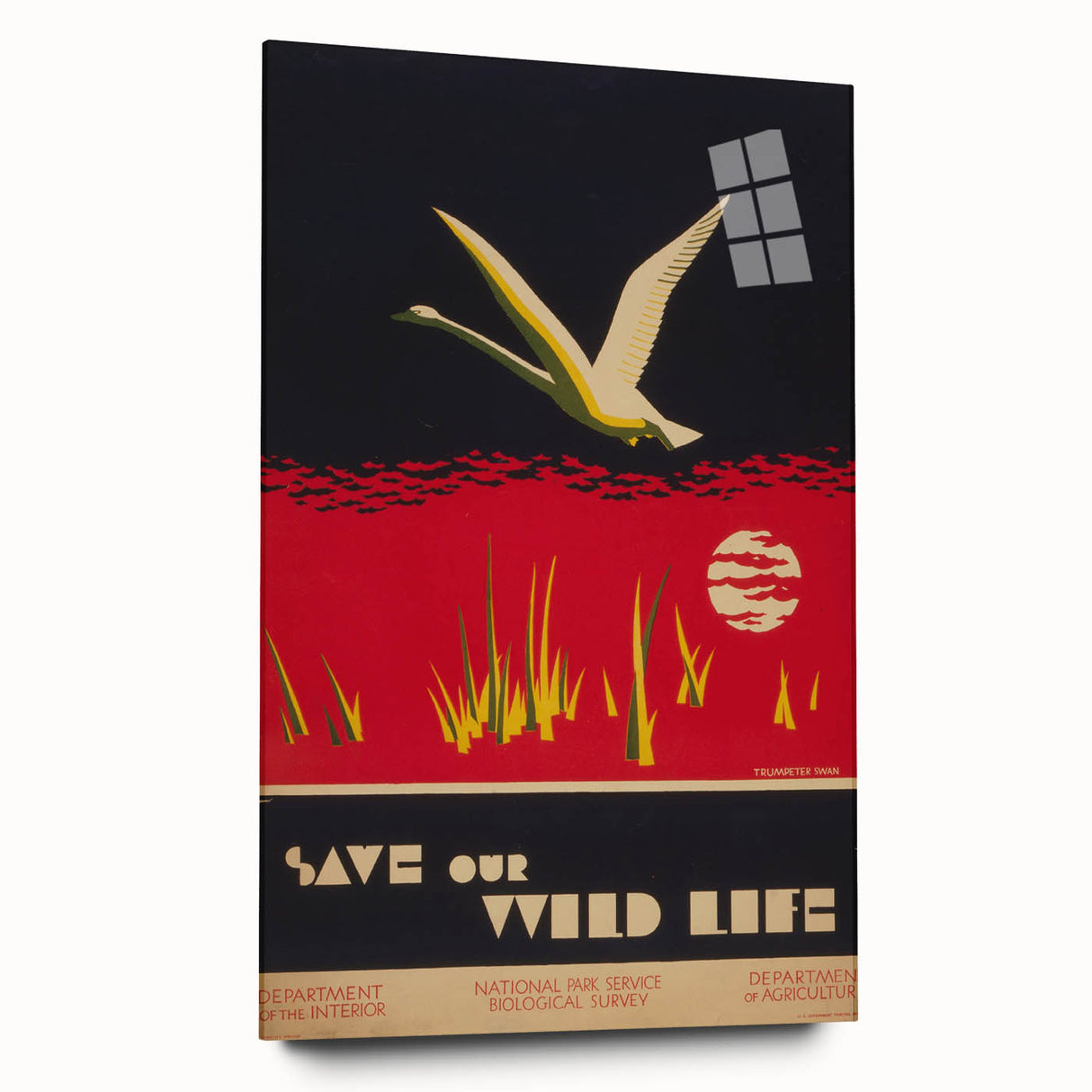 Vintage Wildlife Poster – Retro Save Our Wildlife Travel Art