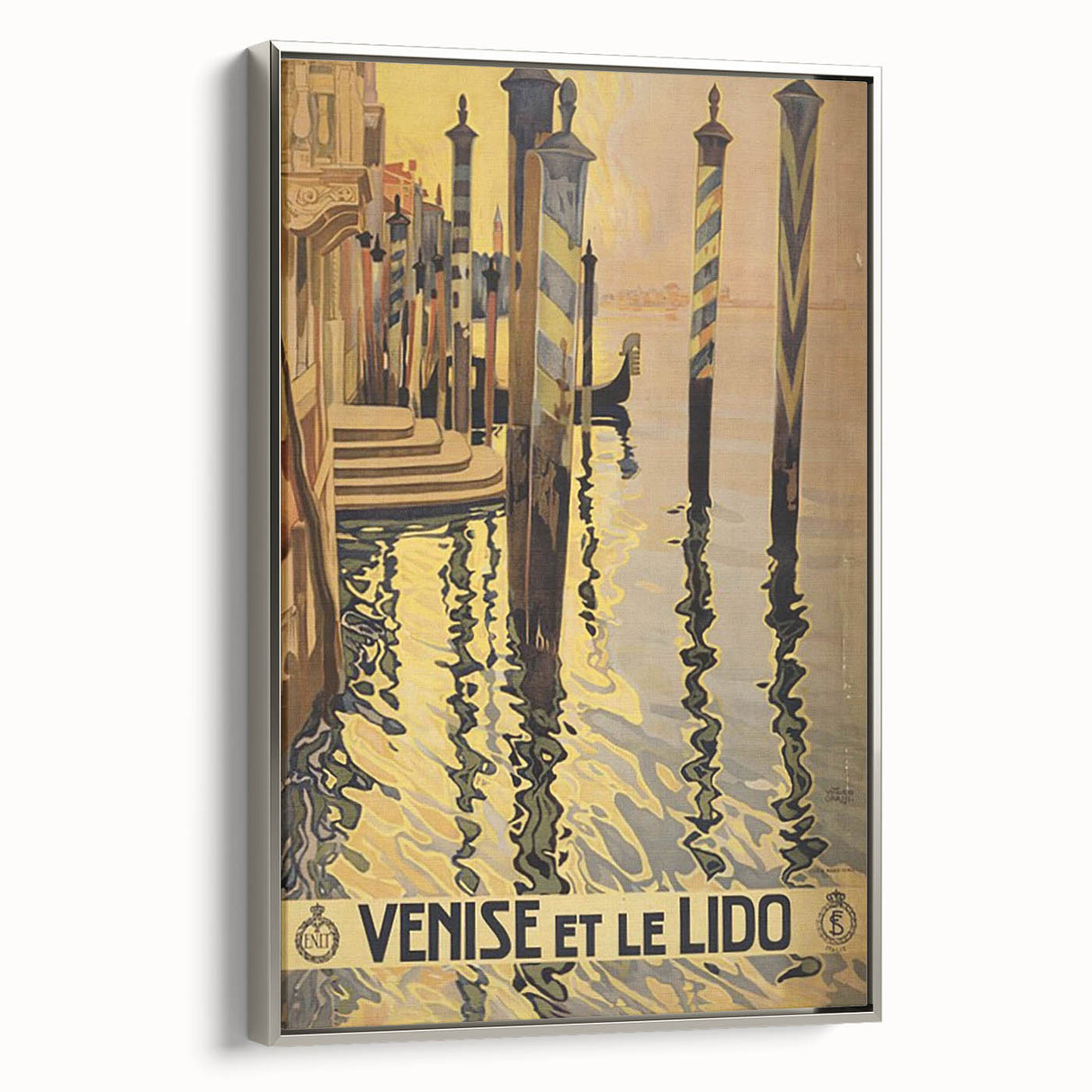 Vintage Venice Travel Poster – Retro Venise et Le Lido Art