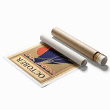 Vintage Sailing Travel Poster – Retro Nautical October Art