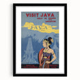 Vintage Java Travel Poster – Retro Indonesian Tourism Art