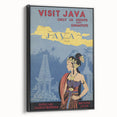Vintage Java Travel Poster – Retro Indonesian Tourism Art