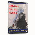 Vintage Railroad Travel Poster – Retro American Train Art