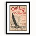 Vintage Outing August Poster – Retro Sailing Travel Art