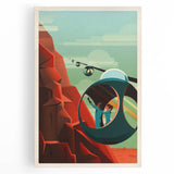 Vintage Cable Car Adventure Poster – Retro Scenic Travel Art