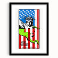 Vintage U.S. Intervention Protest Poster – Retro Statue of Liberty Art