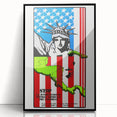 Vintage U.S. Intervention Protest Poster – Retro Statue of Liberty Art