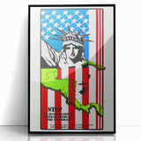 Vintage U.S. Intervention Protest Poster – Retro Statue of Liberty Art