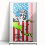 Vintage U.S. Intervention Protest Poster – Retro Statue of Liberty Art