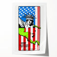 Vintage U.S. Intervention Protest Poster – Retro Statue of Liberty Art