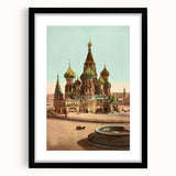 Vintage St. Basil's Cathedral Poster – Retro Moscow Travel Art