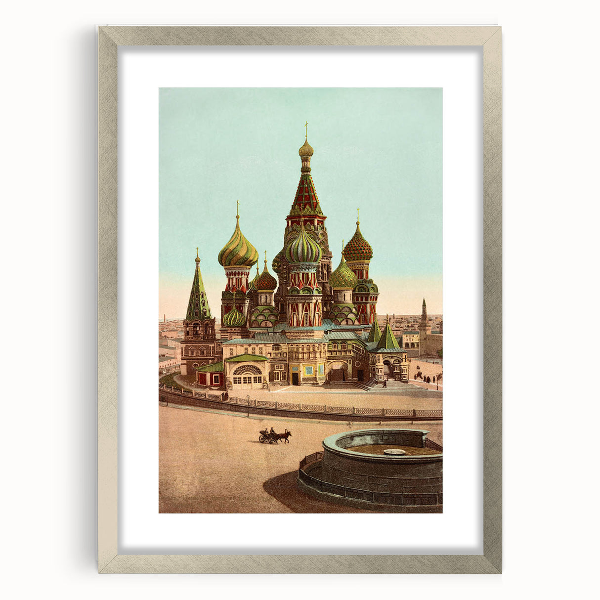 Vintage St. Basil's Cathedral Poster – Retro Moscow Travel Art