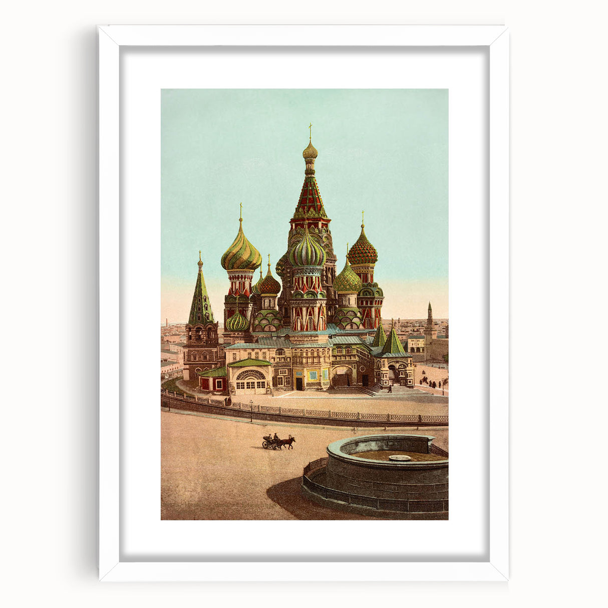 Vintage St. Basil's Cathedral Poster – Retro Moscow Travel Art
