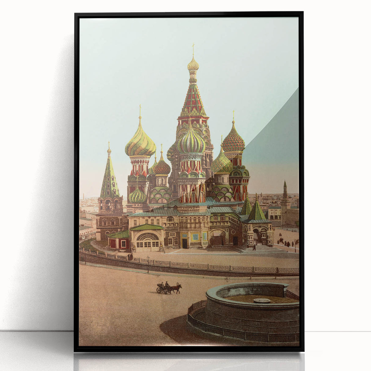 Vintage St. Basil's Cathedral Poster – Retro Moscow Travel Art