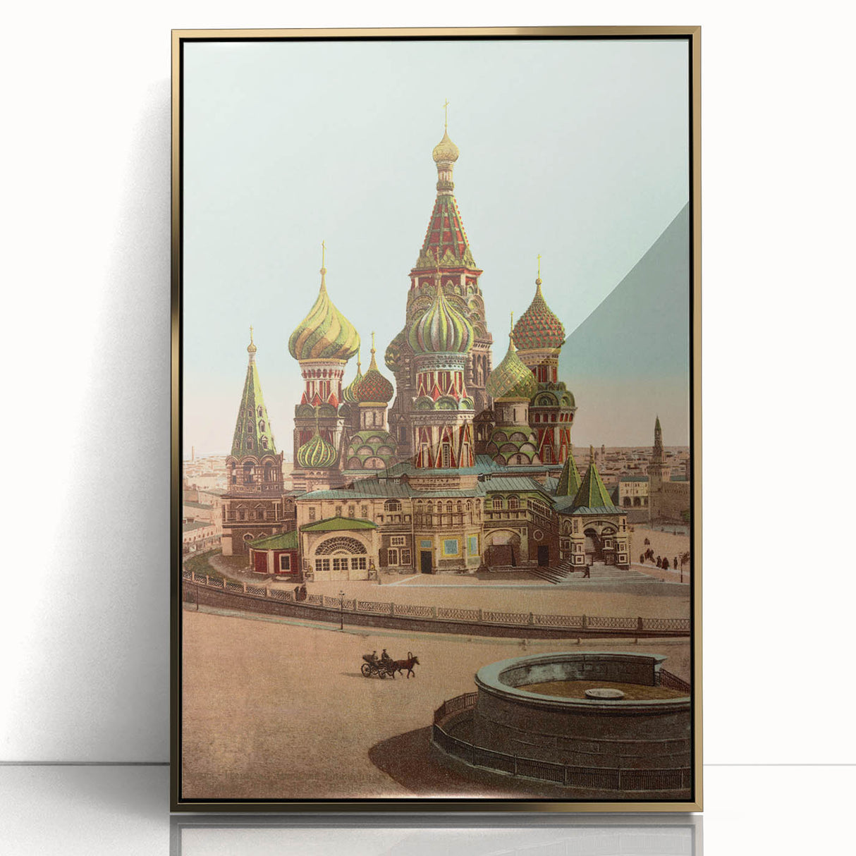 Vintage St. Basil's Cathedral Poster – Retro Moscow Travel Art
