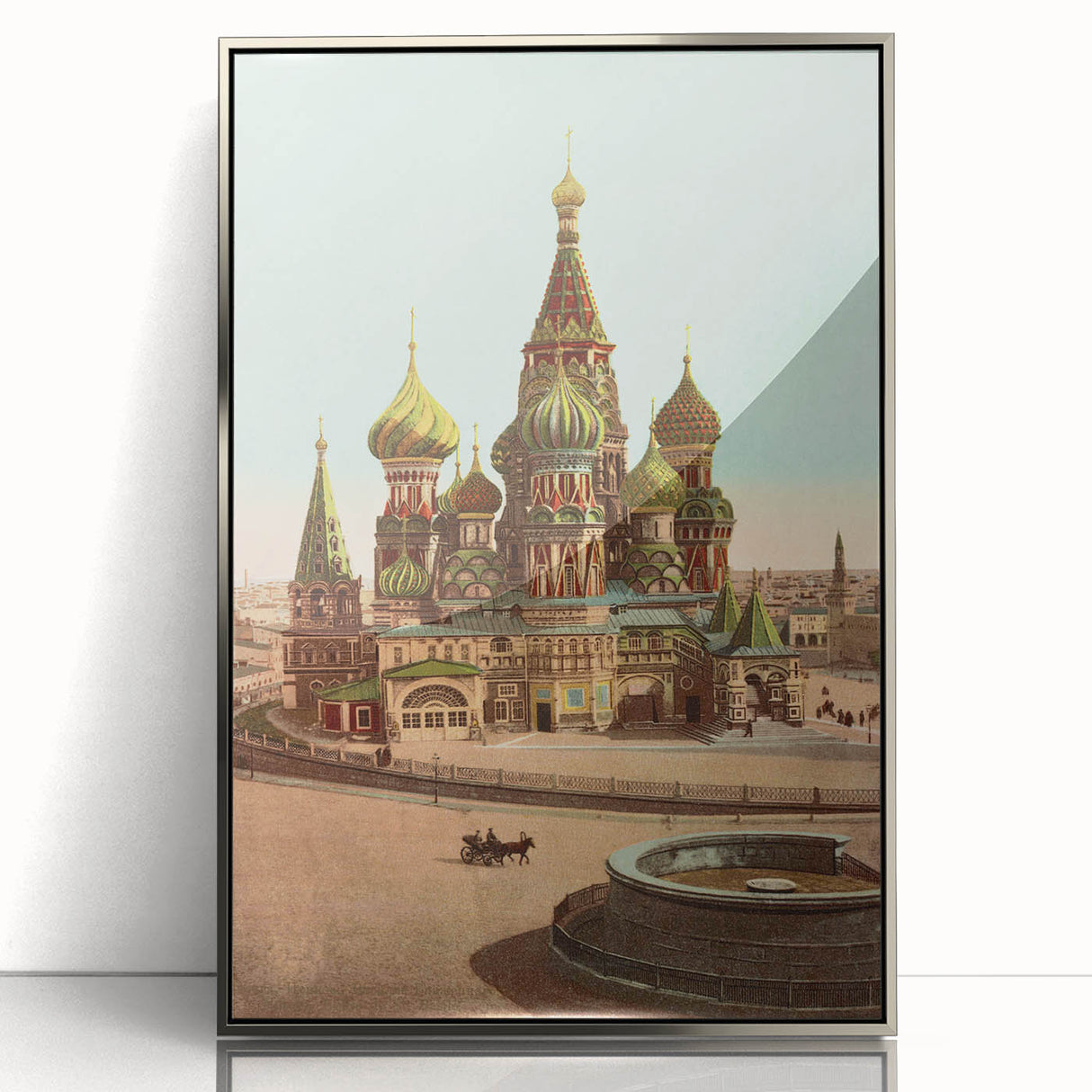 Vintage St. Basil's Cathedral Poster – Retro Moscow Travel Art
