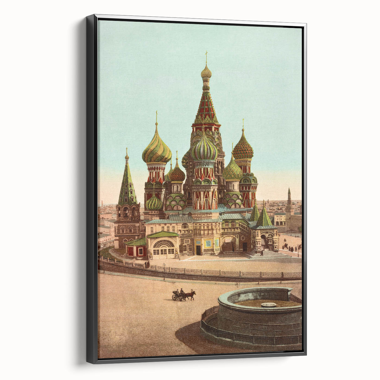 Vintage St. Basil's Cathedral Poster – Retro Moscow Travel Art
