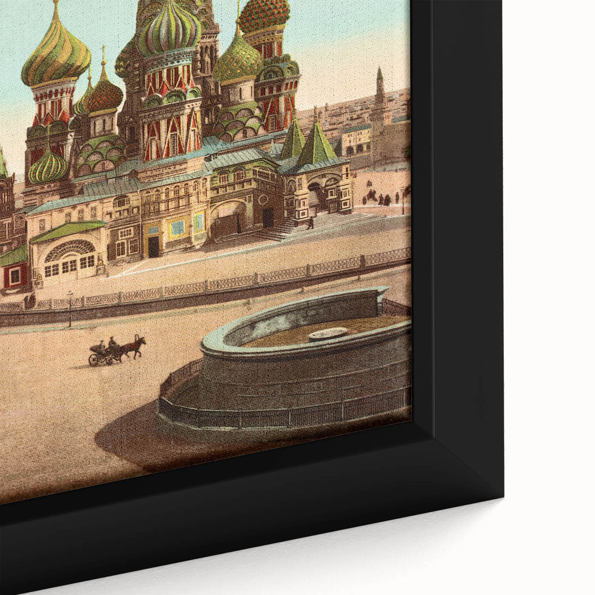 Vintage St. Basil's Cathedral Poster – Retro Moscow Travel Art