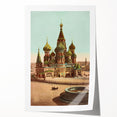 Vintage St. Basil's Cathedral Poster – Retro Moscow Travel Art