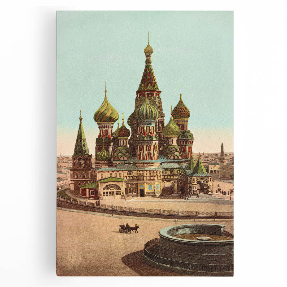 Vintage St. Basil's Cathedral Poster – Retro Moscow Travel Art