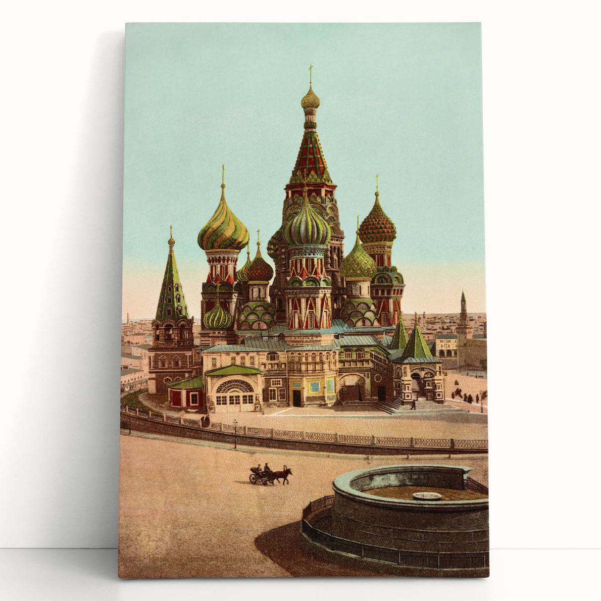 Vintage St. Basil's Cathedral Poster – Retro Moscow Travel Art