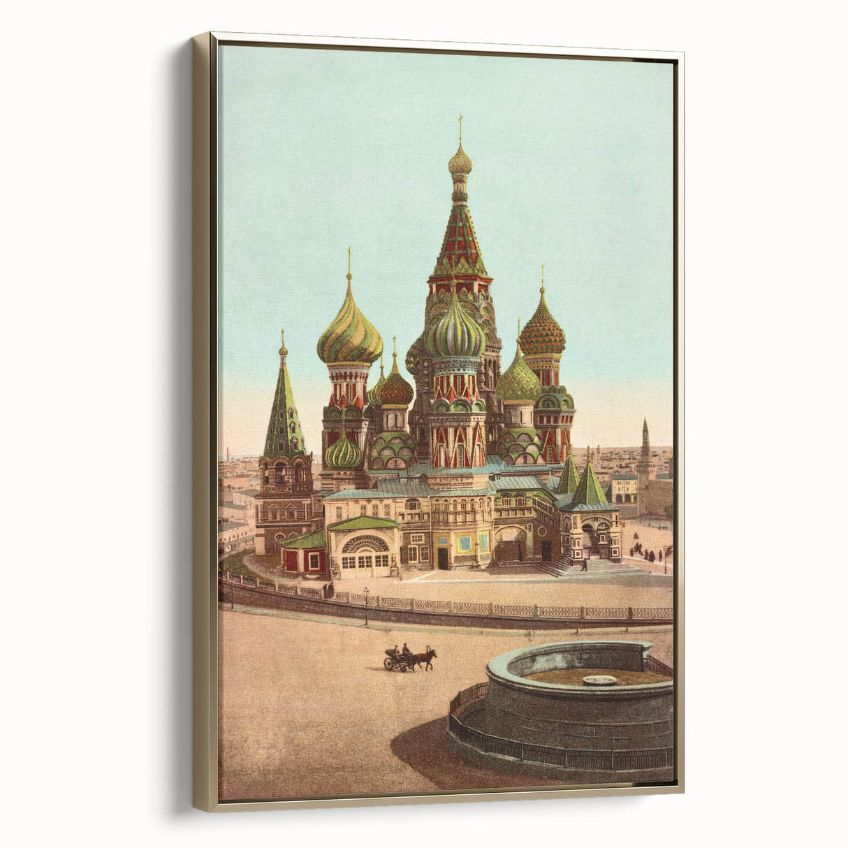 Vintage St. Basil's Cathedral Poster – Retro Moscow Travel Art