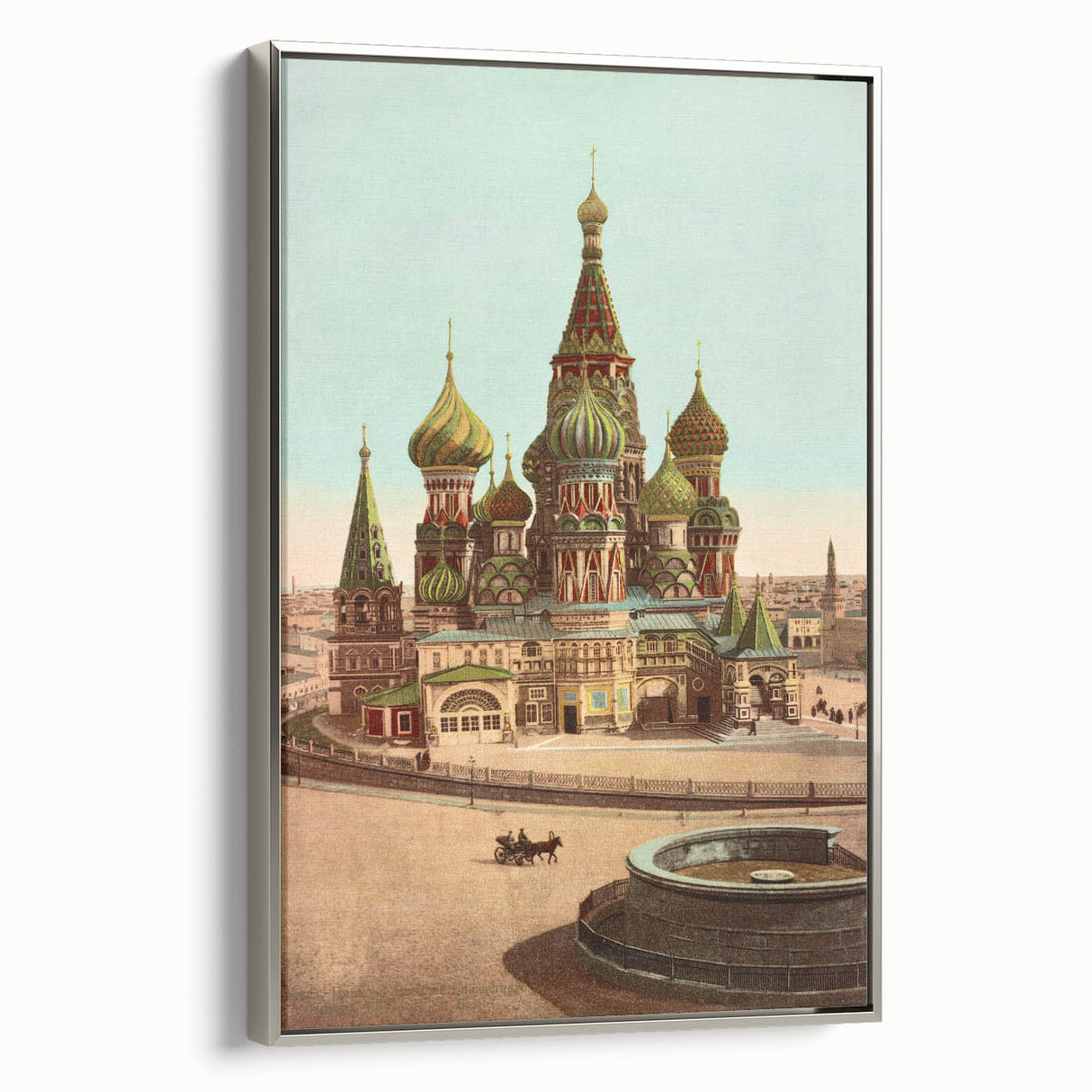 Vintage St. Basil's Cathedral Poster – Retro Moscow Travel Art