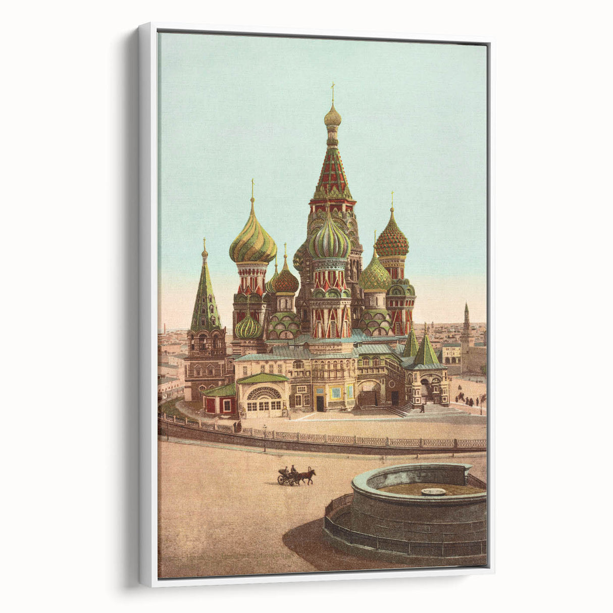 Vintage St. Basil's Cathedral Poster – Retro Moscow Travel Art