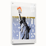 Vintage No Draft Protest Poster – Retro Statue of Liberty Art