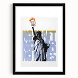 Vintage No Draft Protest Poster – Retro Statue of Liberty Art