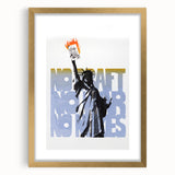 Vintage No Draft Protest Poster – Retro Statue of Liberty Art