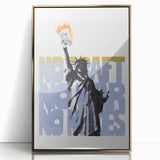 Vintage No Draft Protest Poster – Retro Statue of Liberty Art