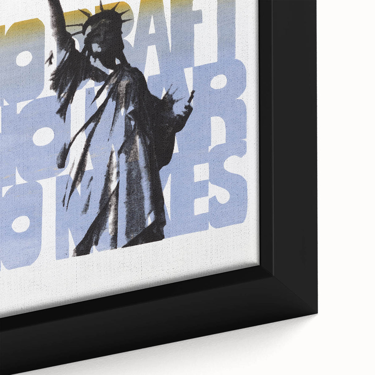 Vintage No Draft Protest Poster – Retro Statue of Liberty Art