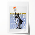 Vintage No Draft Protest Poster – Retro Statue of Liberty Art