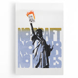 Vintage No Draft Protest Poster – Retro Statue of Liberty Art