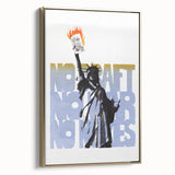 Vintage No Draft Protest Poster – Retro Statue of Liberty Art