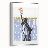 Vintage No Draft Protest Poster – Retro Statue of Liberty Art