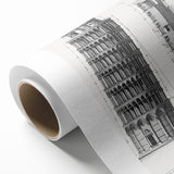 Vintage Leaning Tower of Pisa Blueprint Poster – Retro Architecture Art