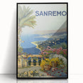 Sanremo Vintage Travel Poster - Retro Coastal Italian Art