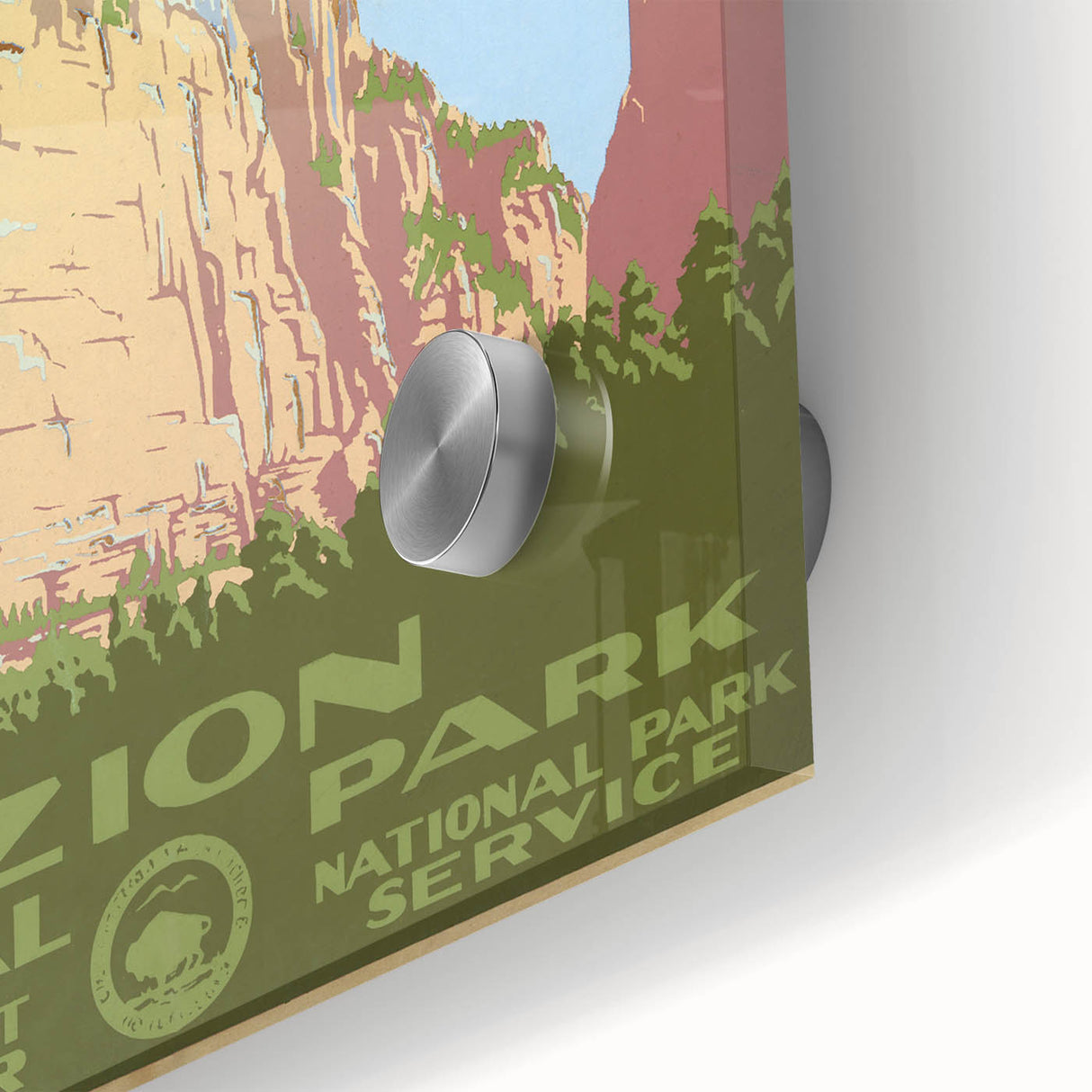 Zion National Park Vintage Travel Poster - Retro Nature Art