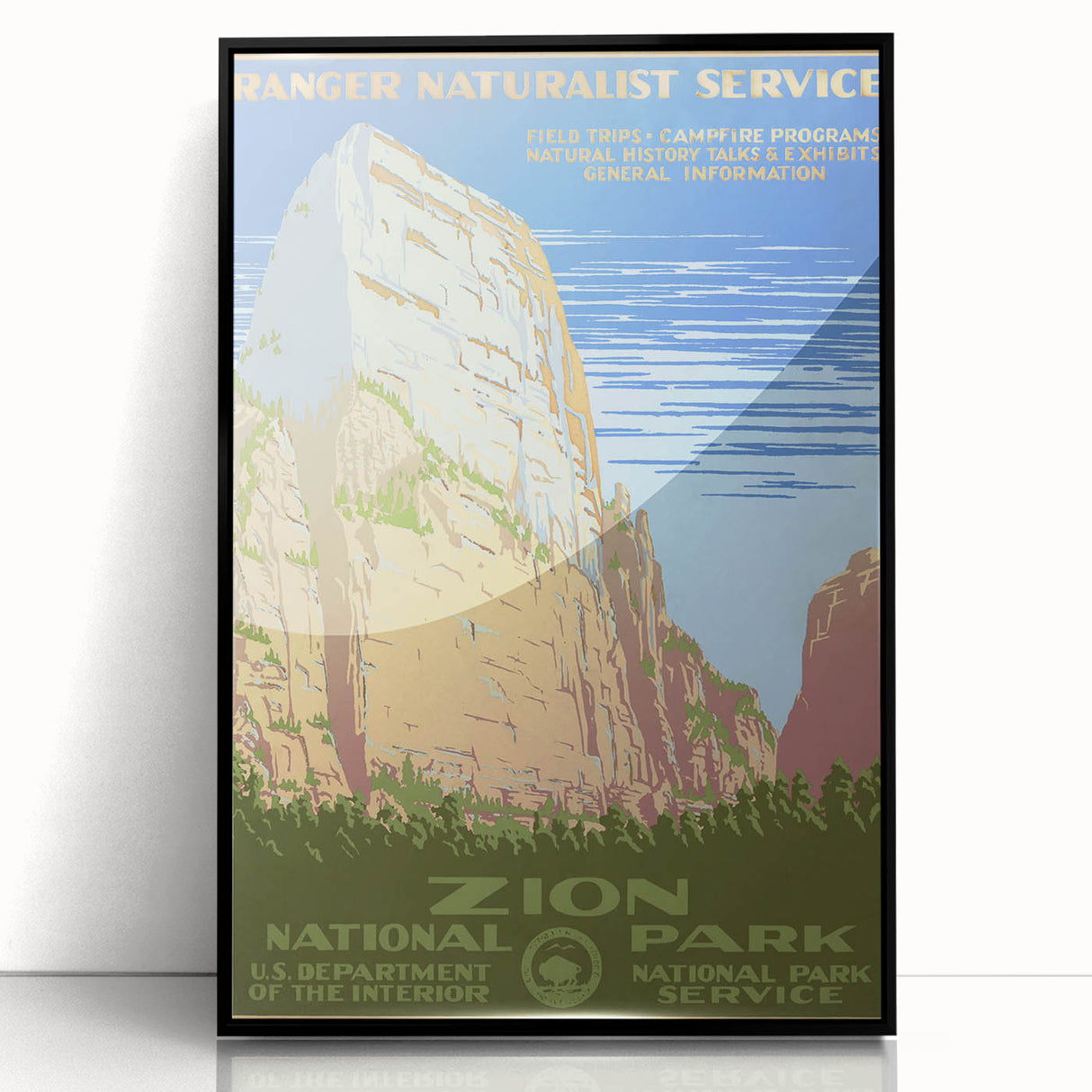 Zion National Park Vintage Travel Poster - Retro Nature Art