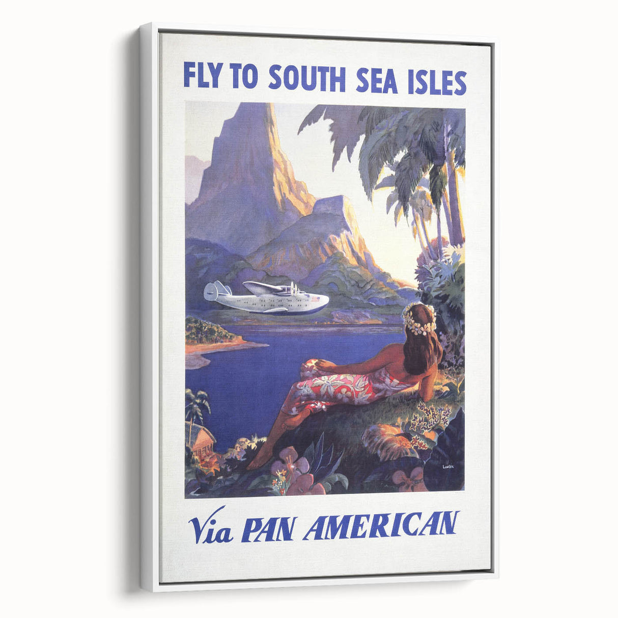South Sea Isles Vintage Travel Poster - Retro Pan Am Art