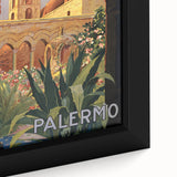 Palermo Vintage Travel Poster - Retro Italian Architecture Art