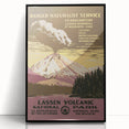 Vintage Travel Poster - Lassen Volcanic Park | Retro Nature Art