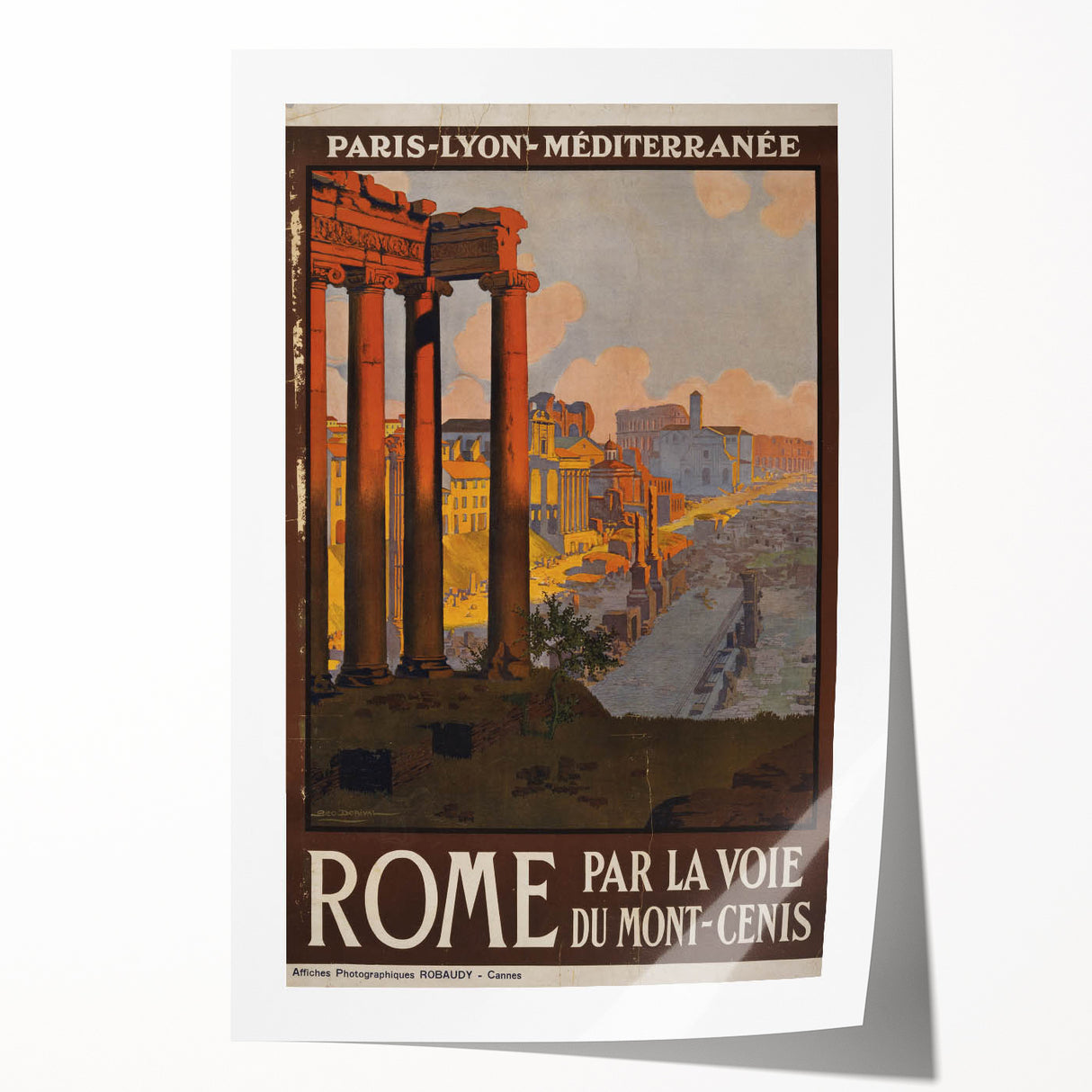 Vintage Travel Poster - Rome, Italy | Retro Architecture Art Print