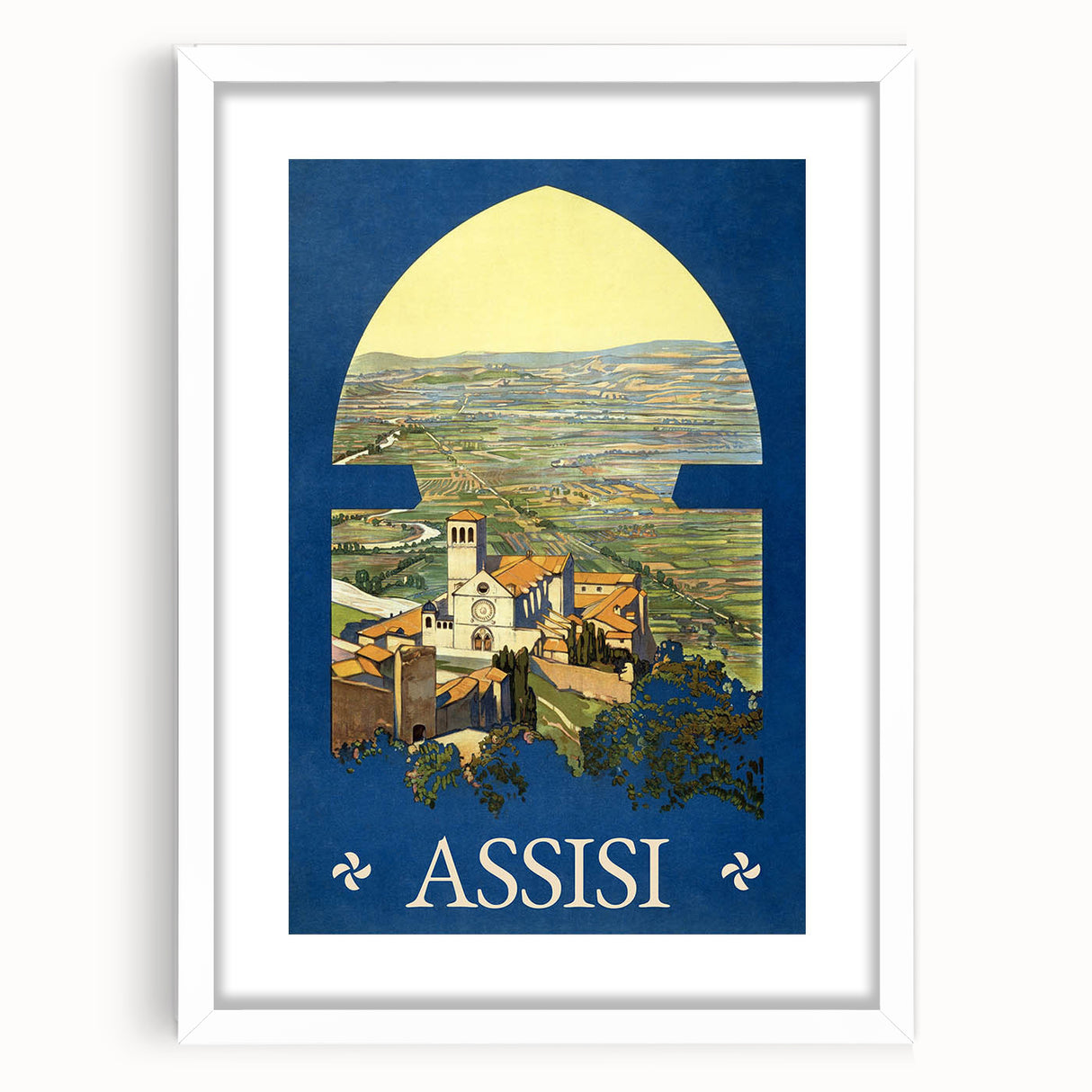 Vintage Travel Poster - Assisi, Italy | Retro Landscape Art Print