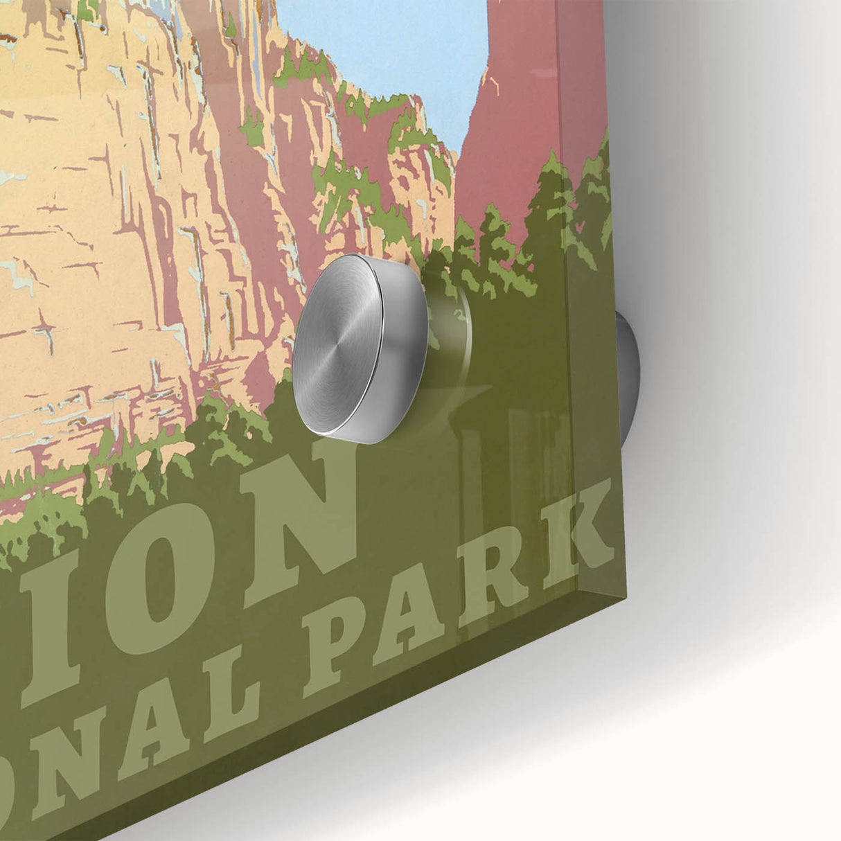 Vintage Zion National Park Poster | Explore Zion Cliffs & Trails