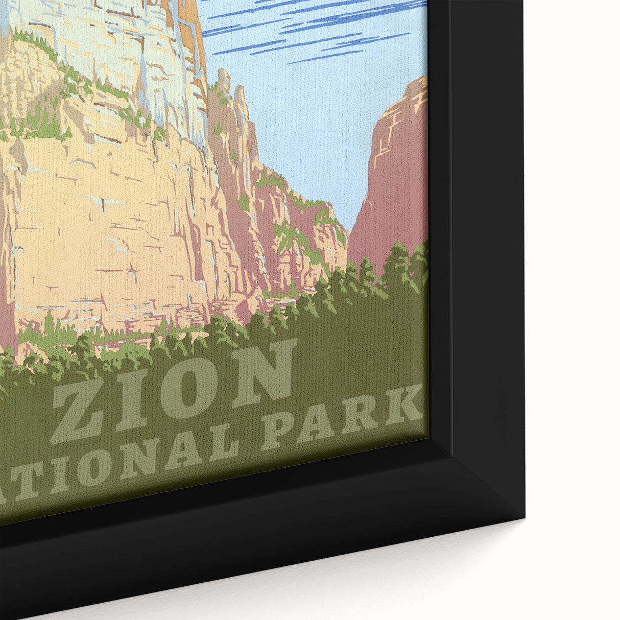Vintage Zion National Park Poster | Explore Zion Cliffs & Trails